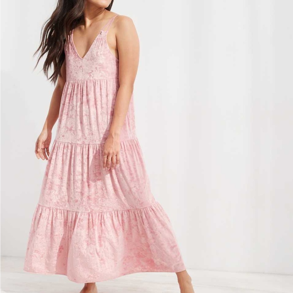 AERIE Velvet Tiered Maxi Dress